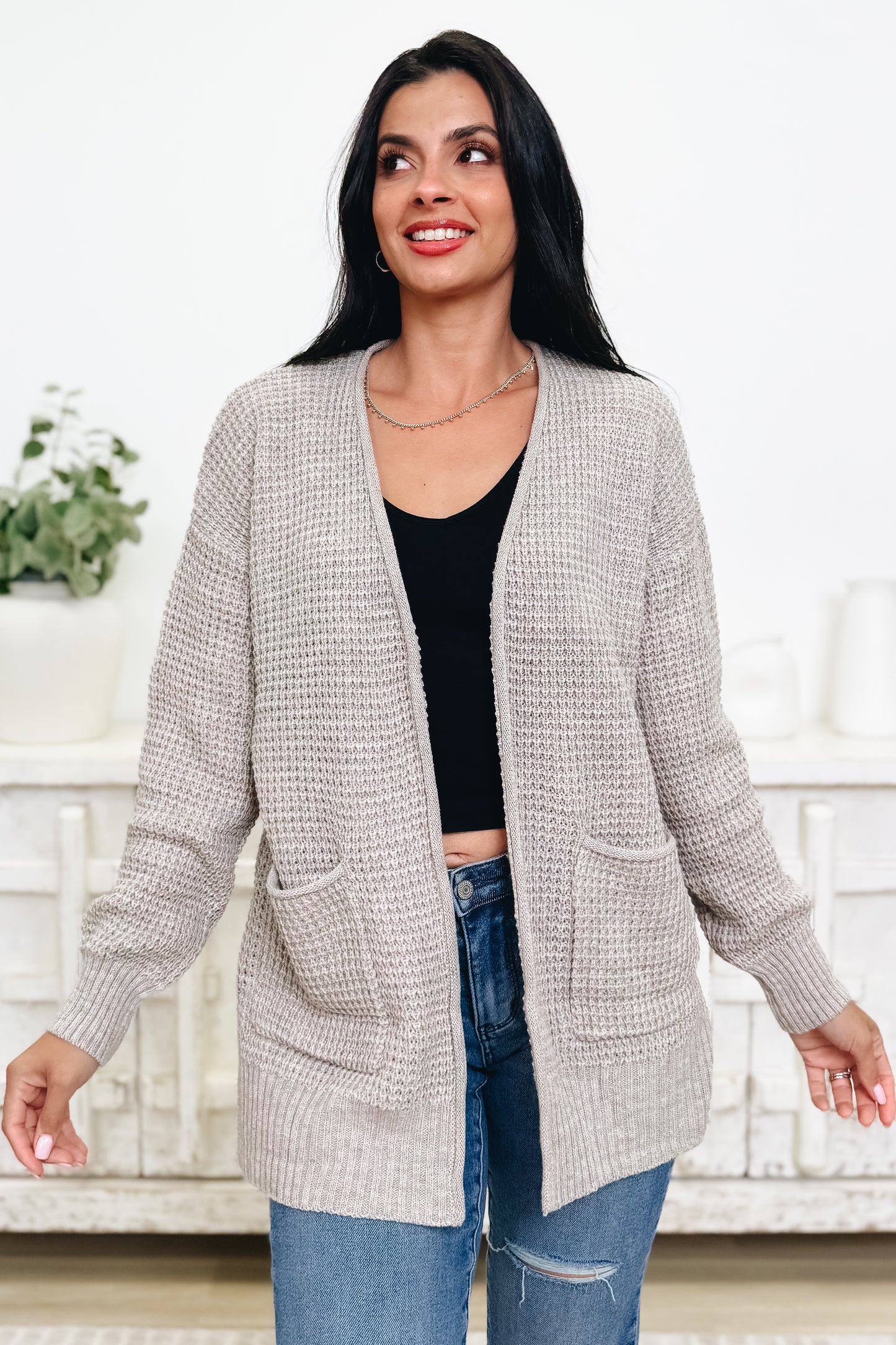 Easy Breezy Waffle Knit Sweater Cardigan - 6 Colors!