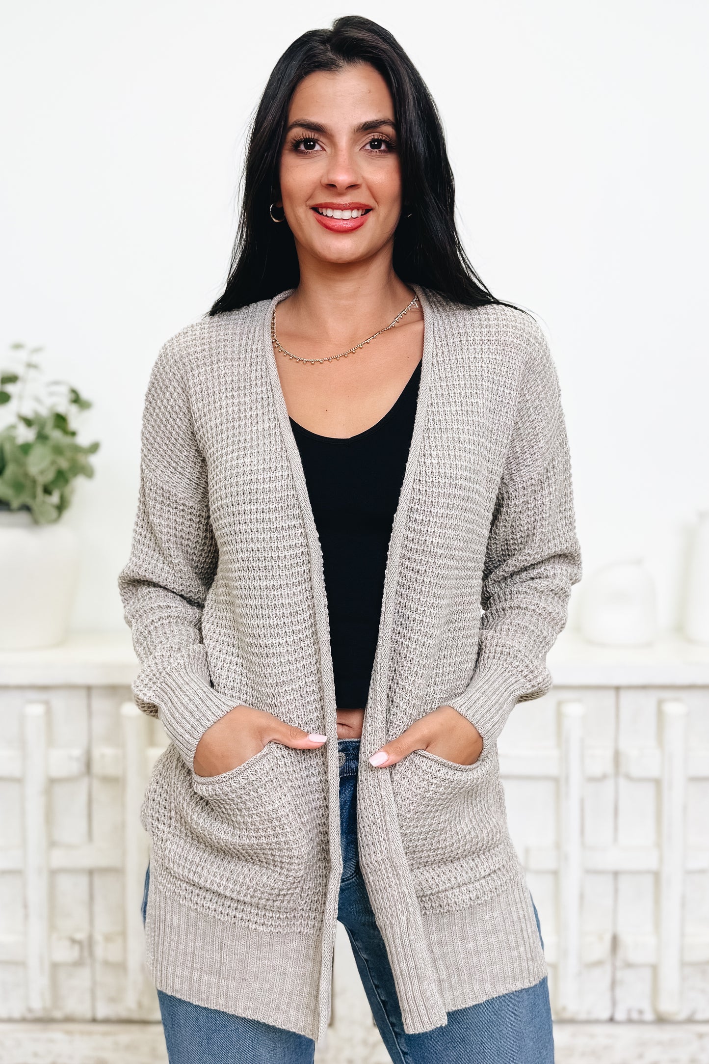 Easy Breezy Waffle Knit Sweater Cardigan - 6 Colors!
