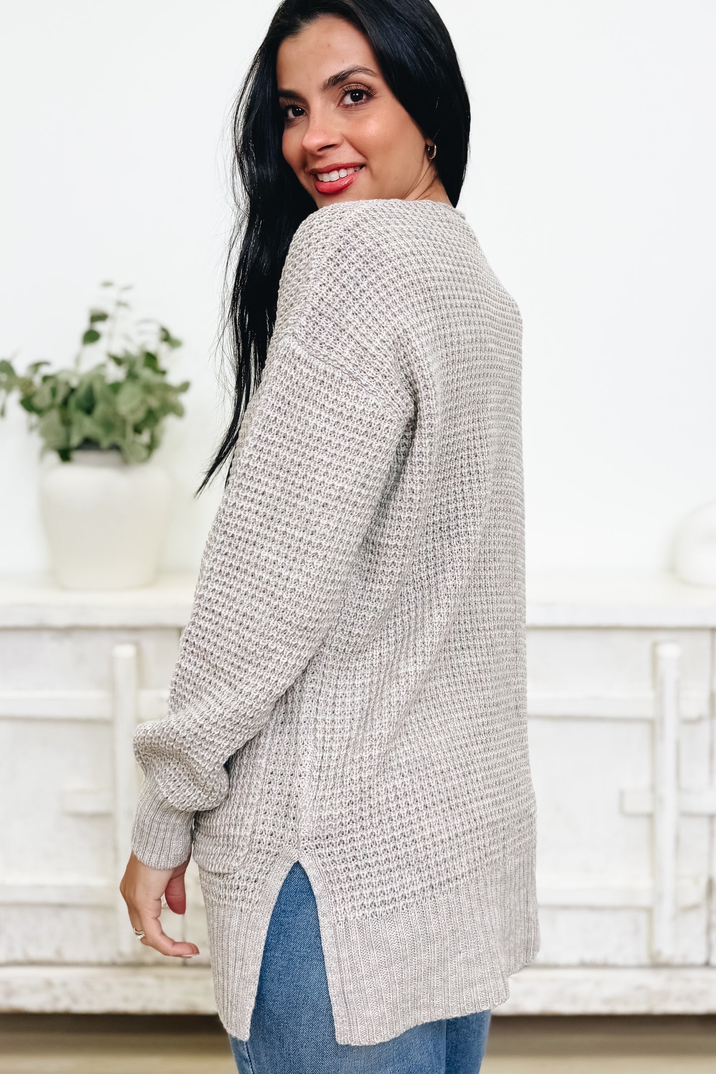 Easy Breezy Waffle Knit Sweater Cardigan - 6 Colors!