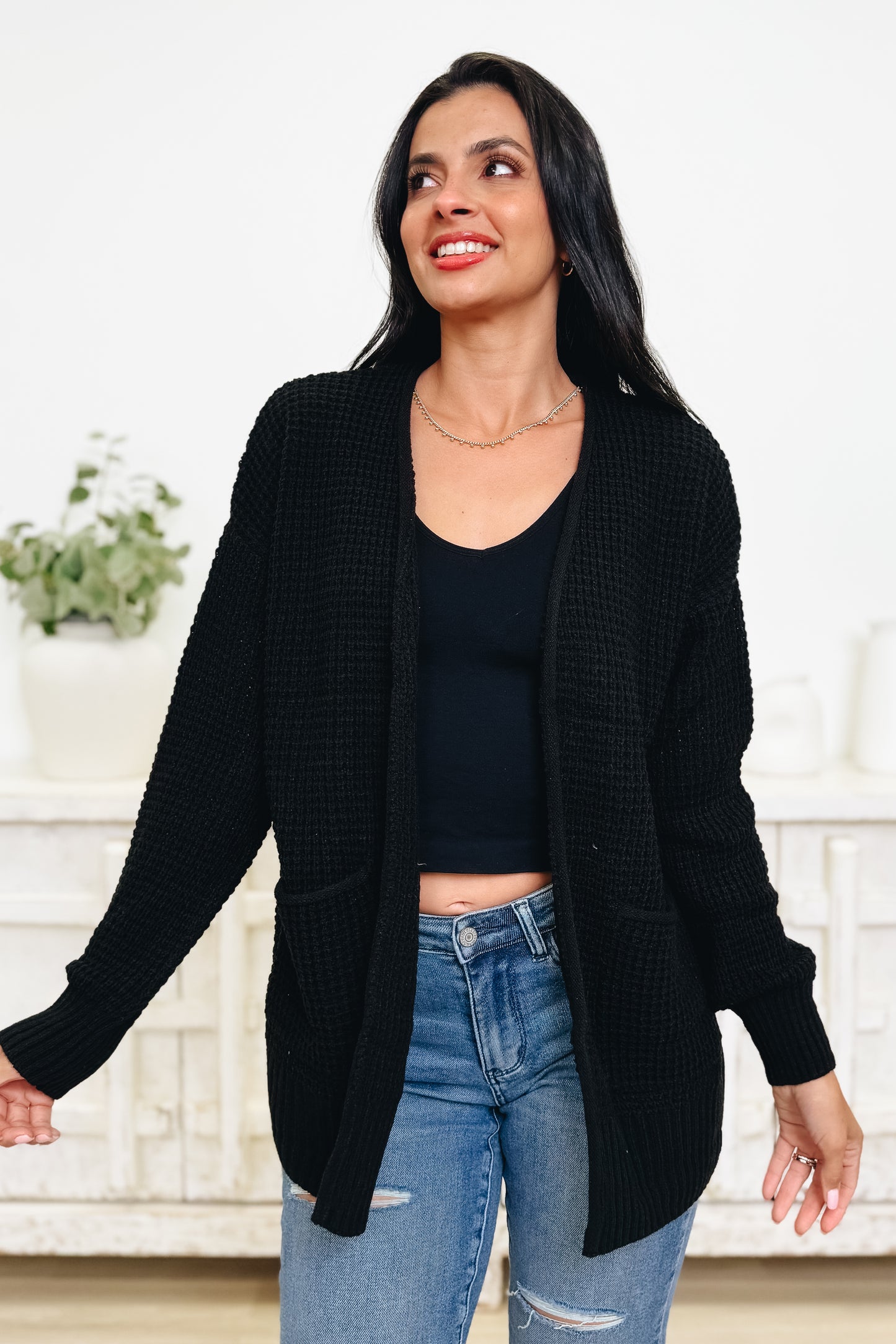 Easy Breezy Waffle Knit Sweater Cardigan - 6 Colors!