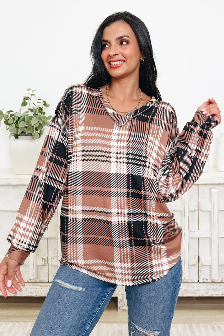 It's Going Down Plaid Top