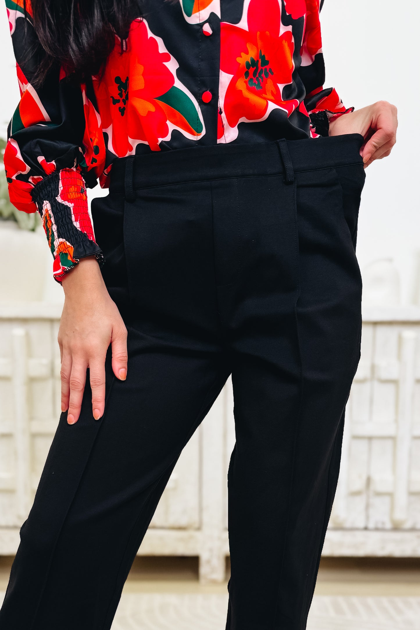 Play It Straight Pants - Black