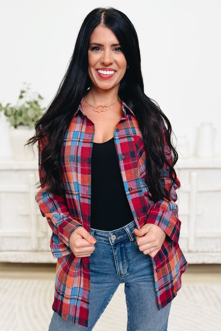 My Life With Plaid Button Down Top - 2 Colors!