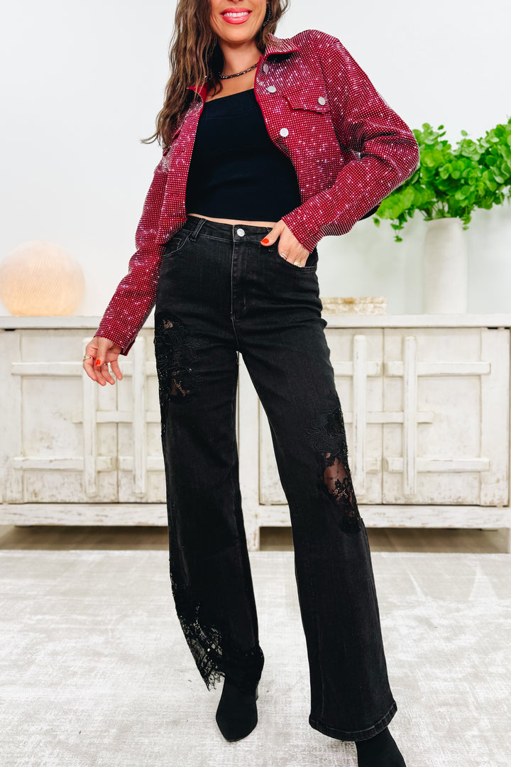 Sweet Piece By BAR Label - Mid Rise Lace Detail Jeans