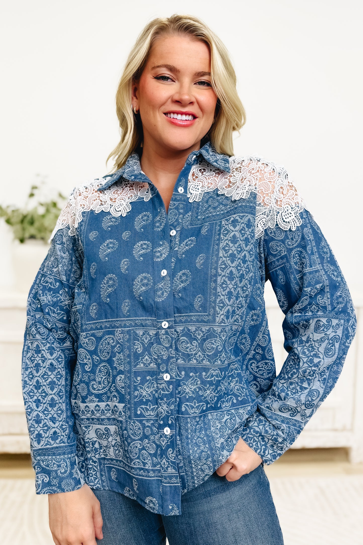 As You See It Button Down Top