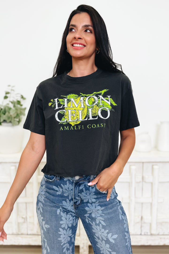 Limon Cello Amalfi Coast Crop Graphic Tee - 2 Colors!