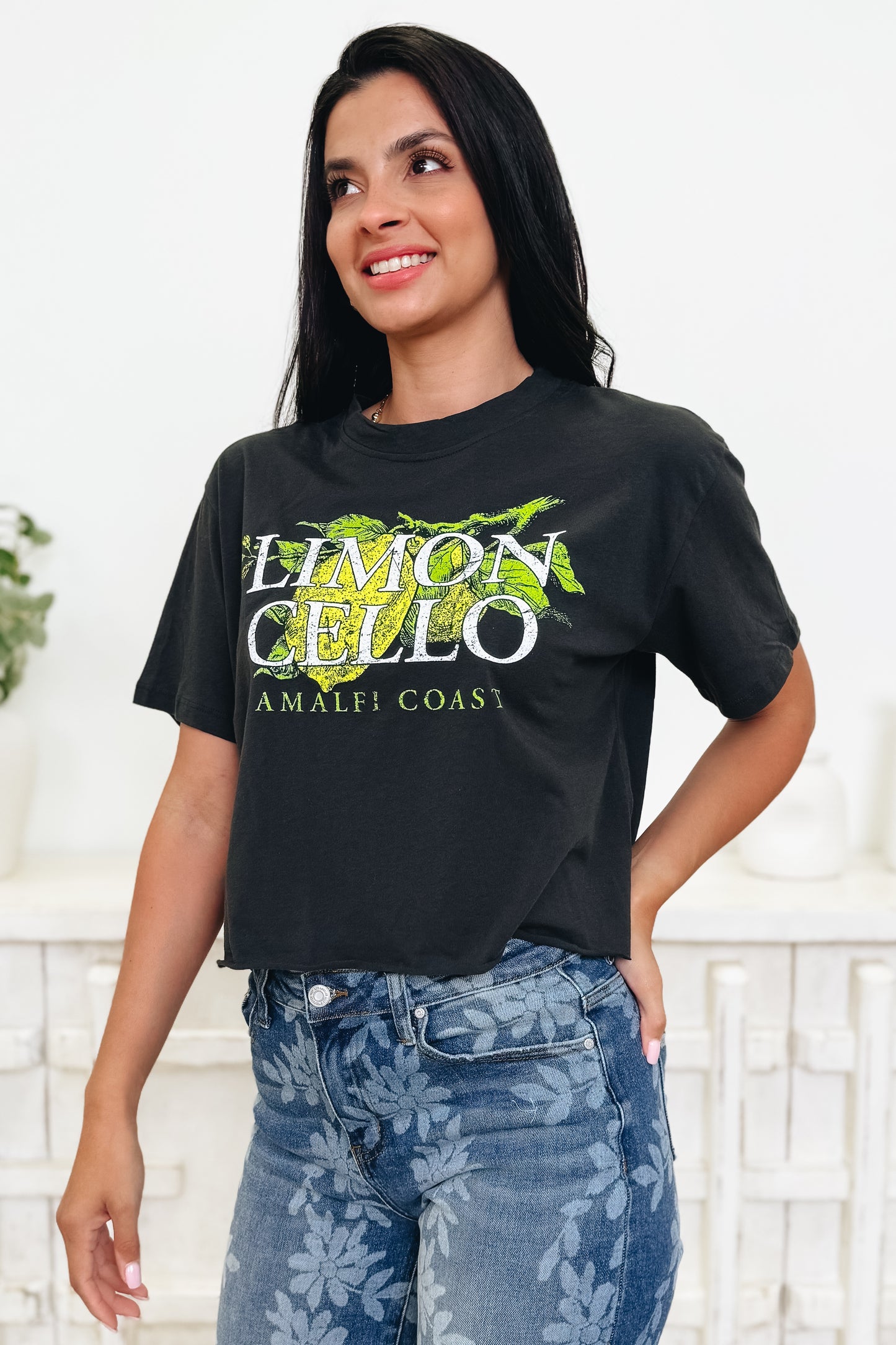 Limon Cello Amalfi Coast Crop Graphic Tee - 2 Colors!