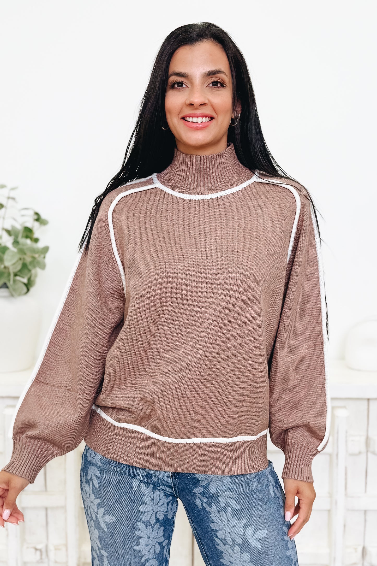 Borderline Cozy Sweater Top - 2 Colors!