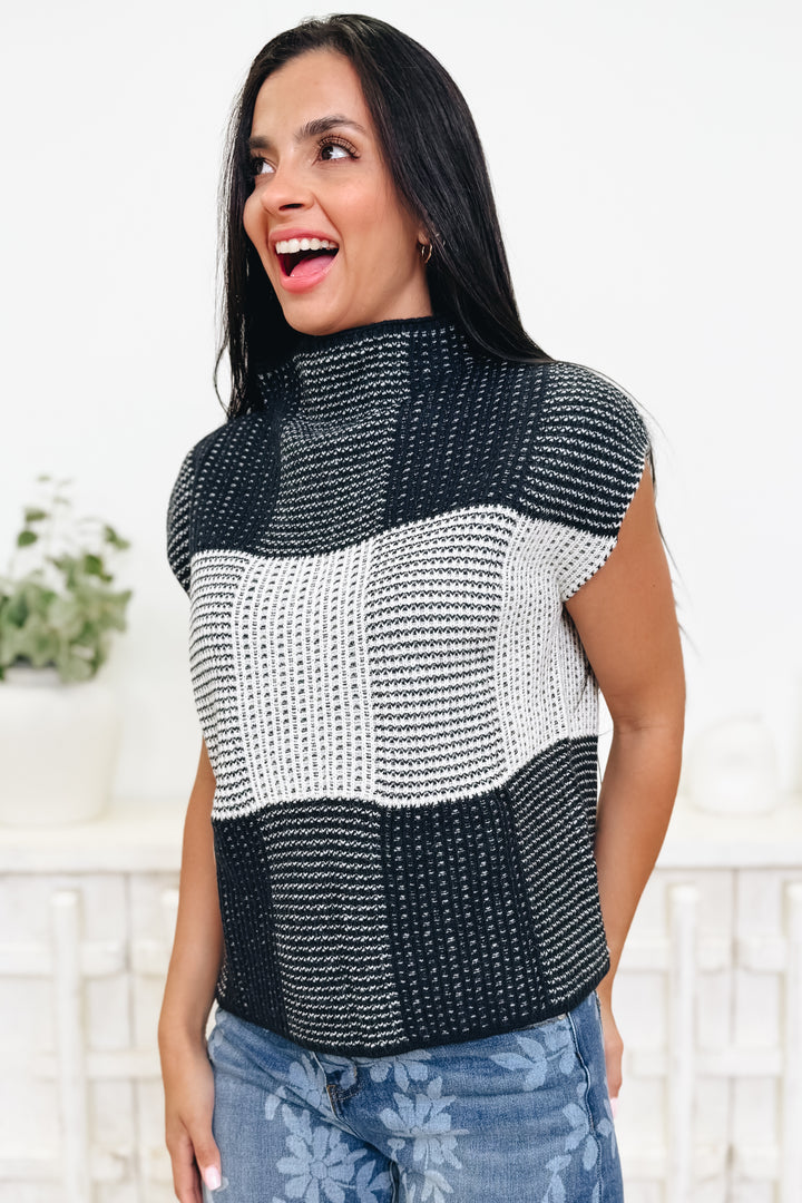 The Classic Check Wide Shoulder Top