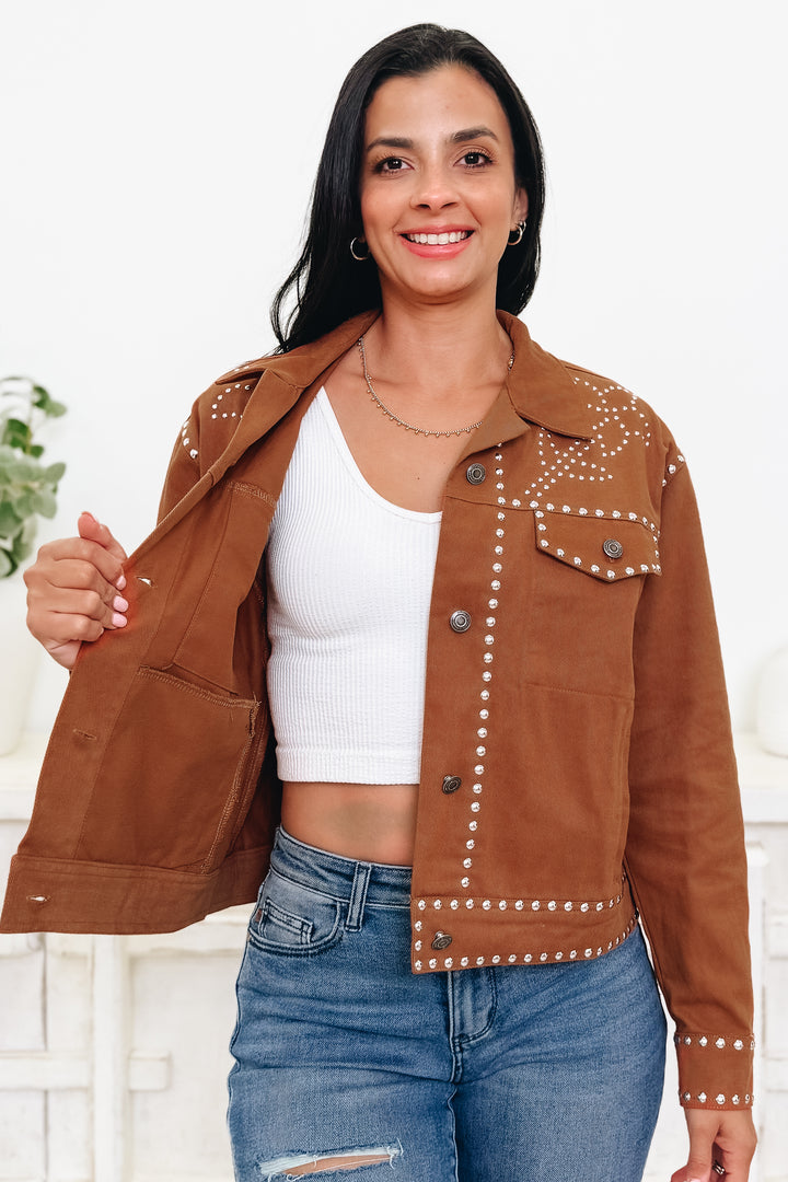 Georgia On My Mind Studded Denim Jacket