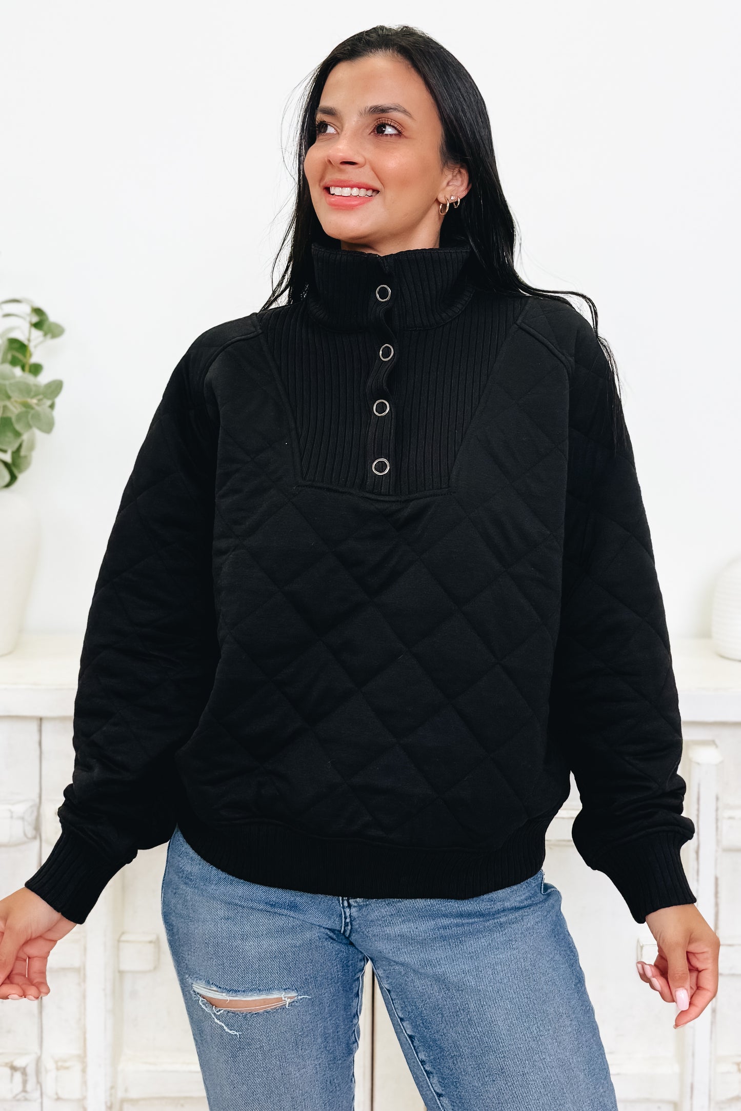 The Quicker Quilted Snap Pullover - 4 Colors!