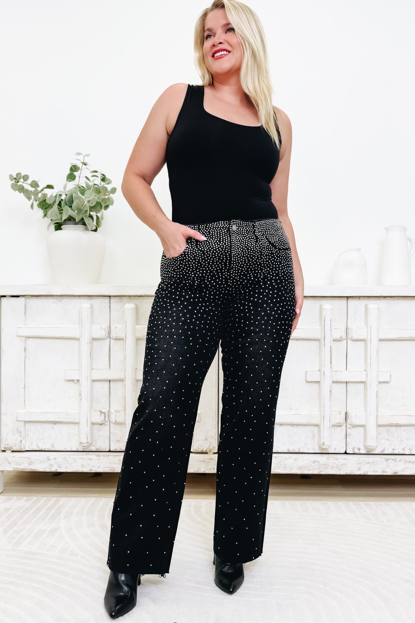 Starlight Spark By Lovervet - Slim Wide Leg Jeans