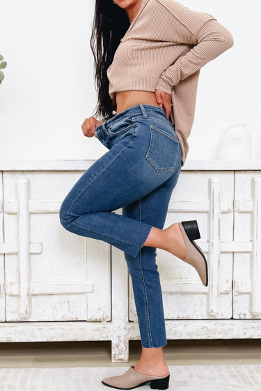 Lucky To Know You By Lovervet - High Rise Slim Straight Jeans