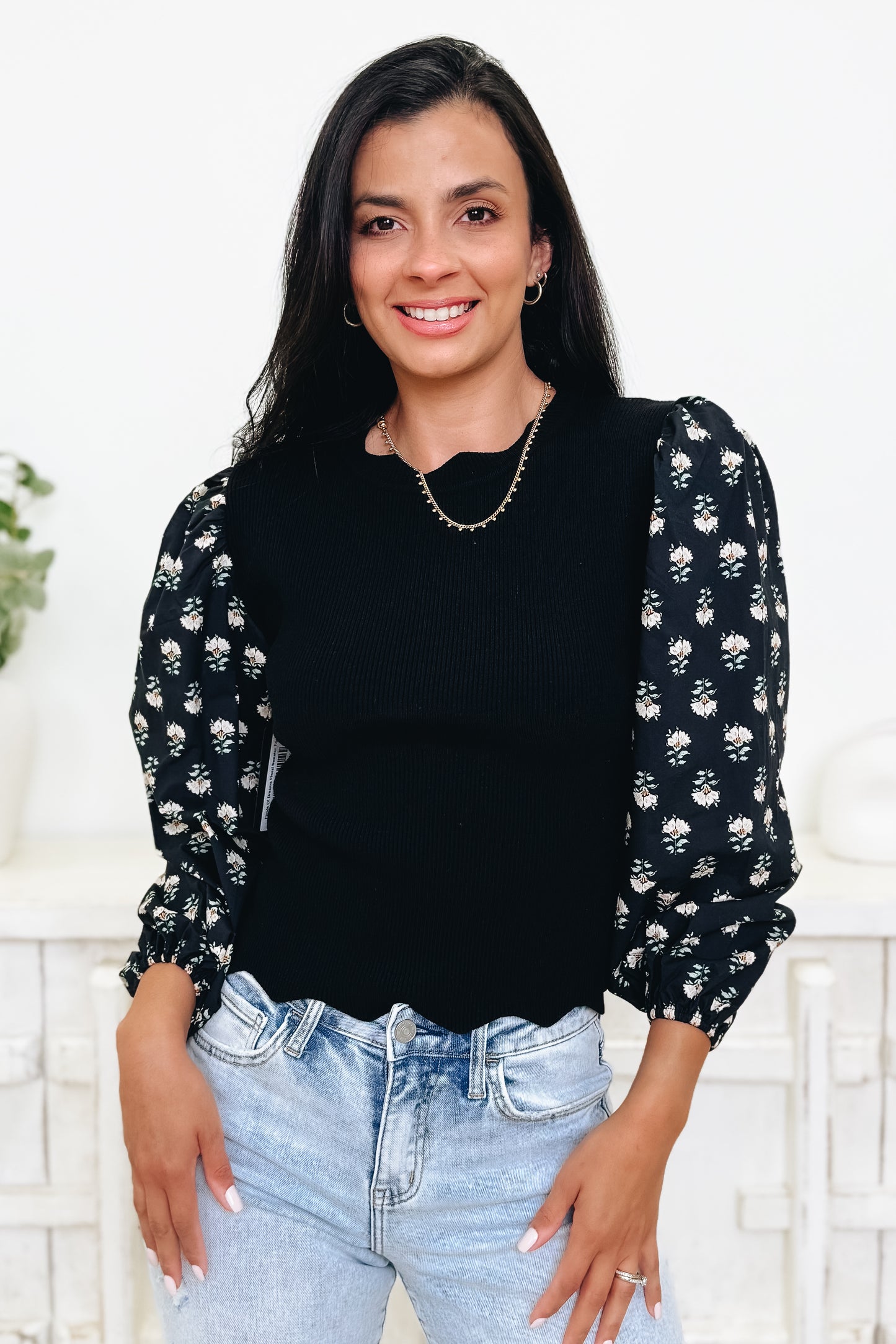 Fields Of Dreams Floral Sweater Top - 2 Colors!