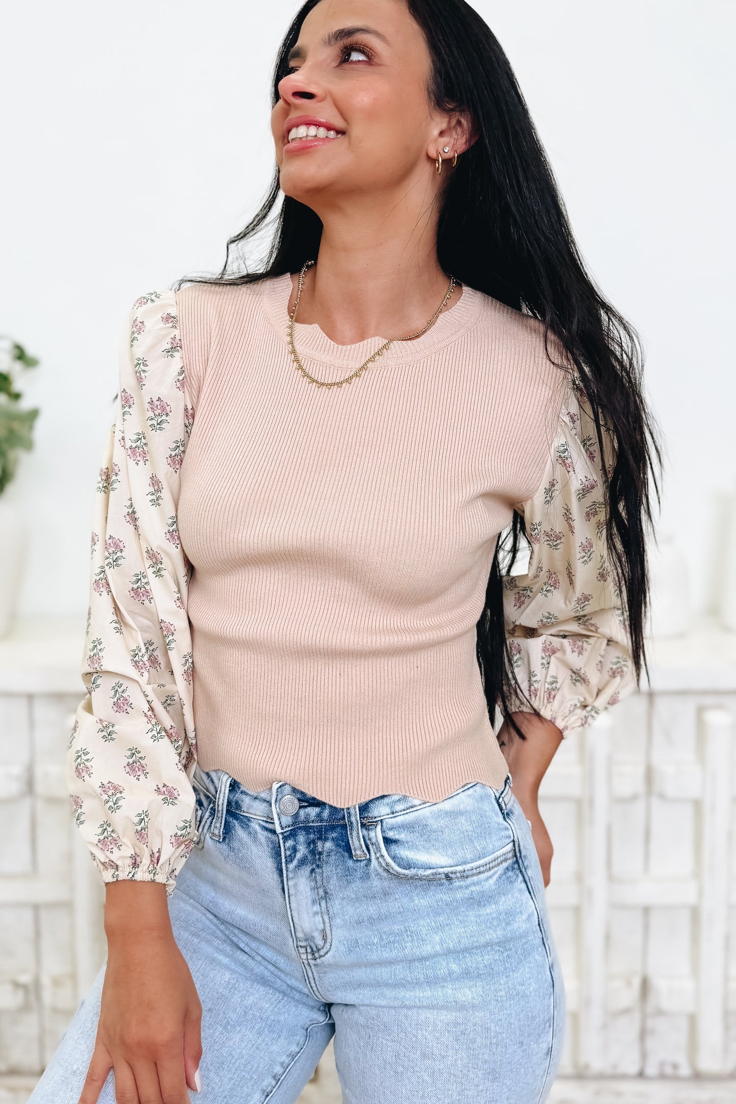 Fields Of Dreams Floral Sweater Top - 2 Colors!
