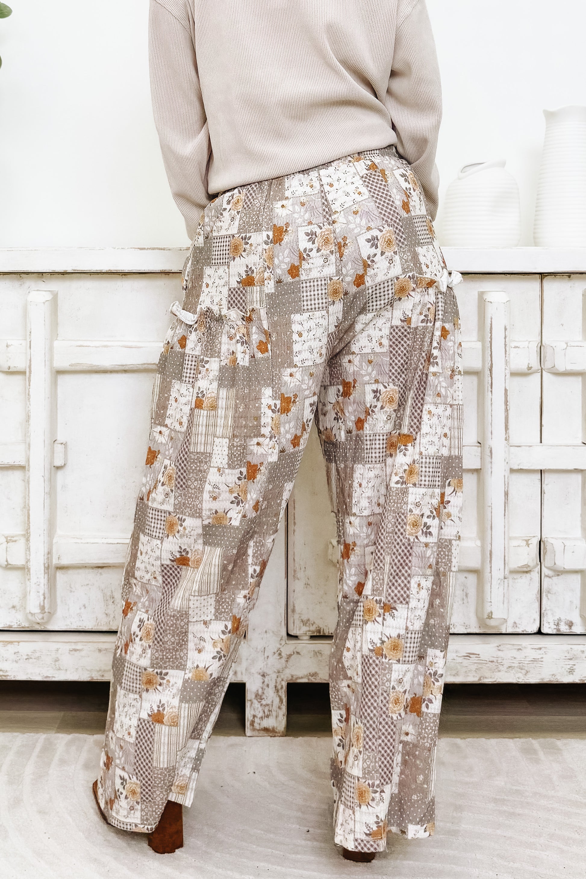 A Piece Of Patchwork Pants - 2 Colors!