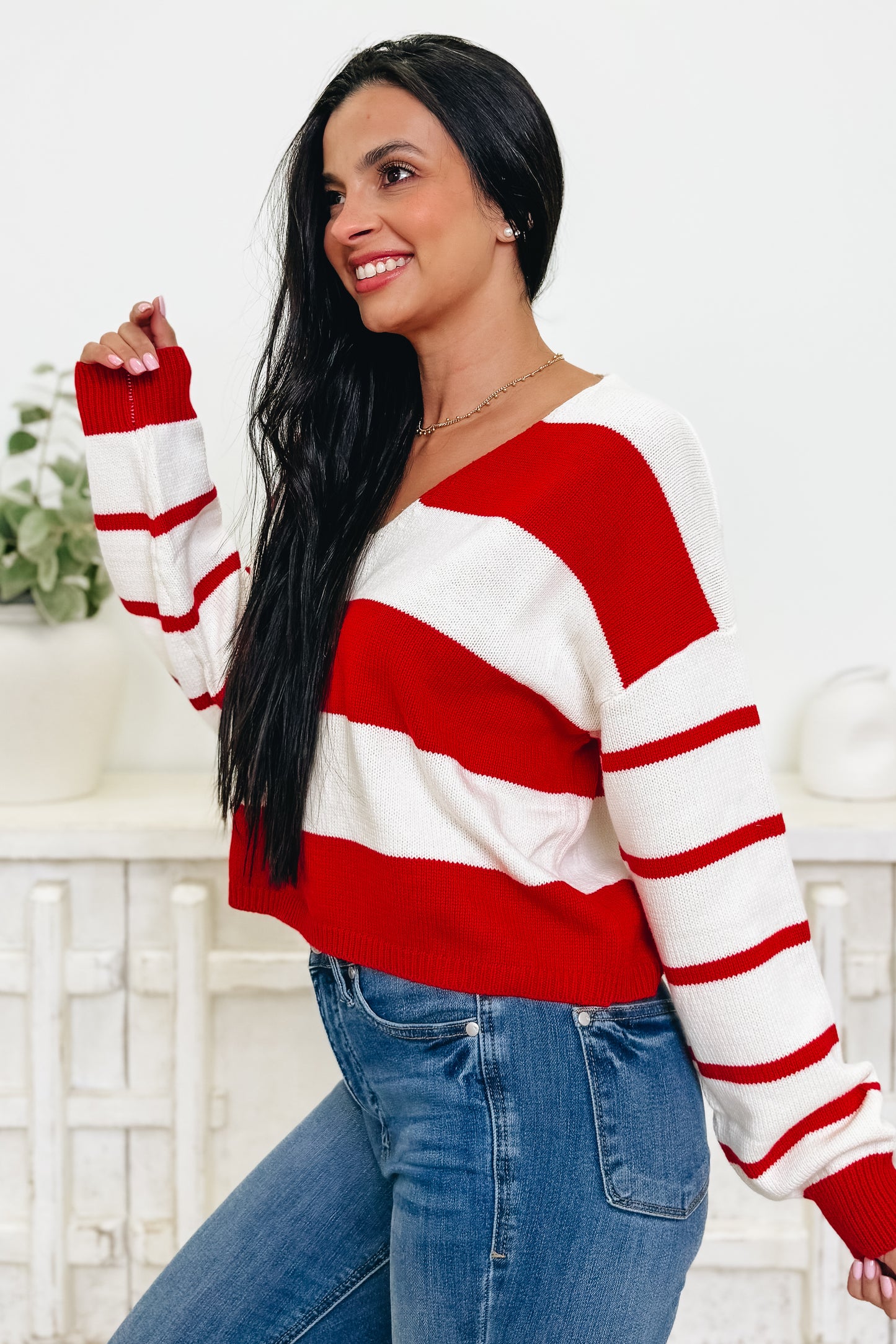 Line & Shine Sweater Top