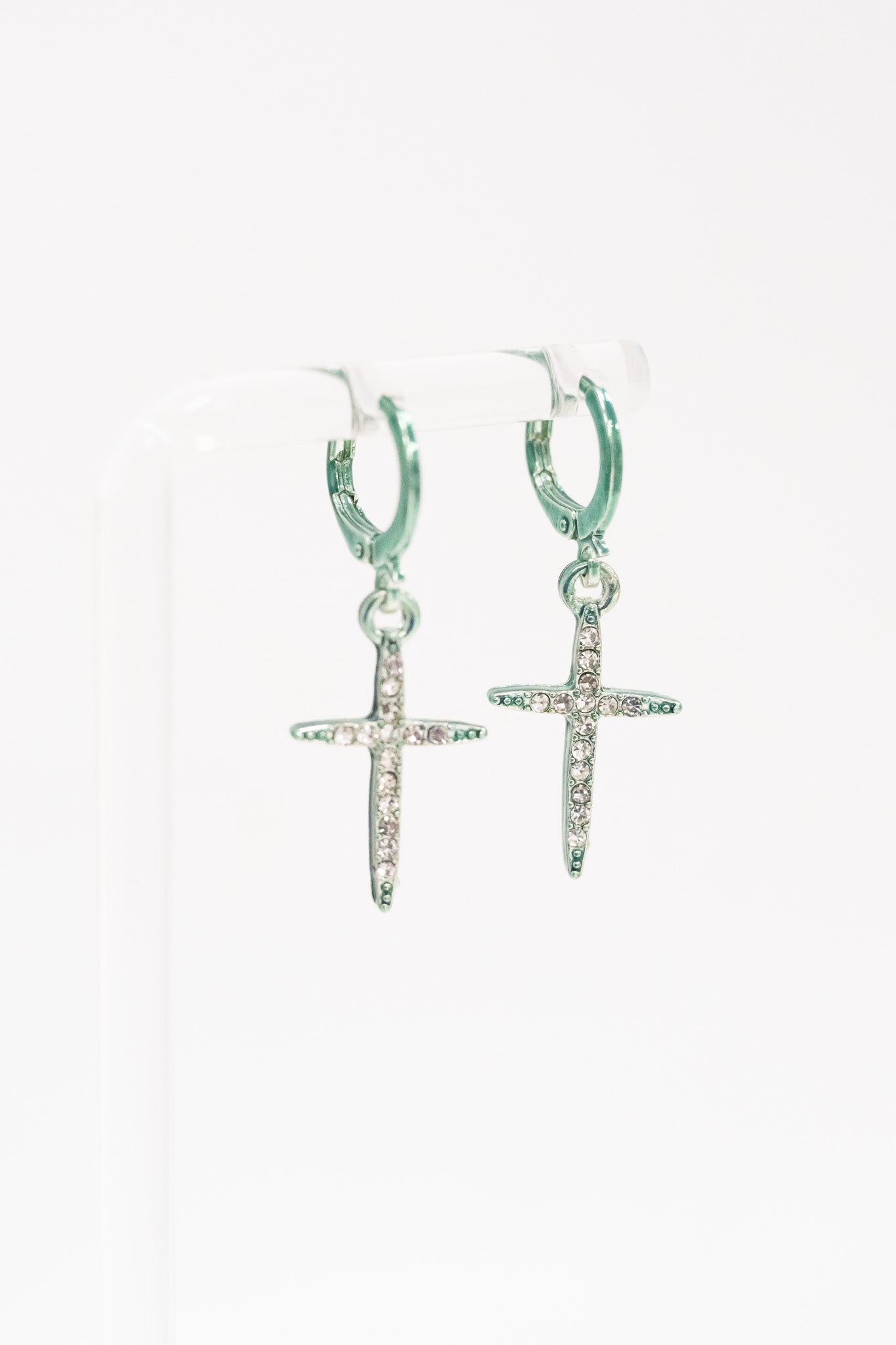 Cross Of Hope Earrings - Metallic Celestial