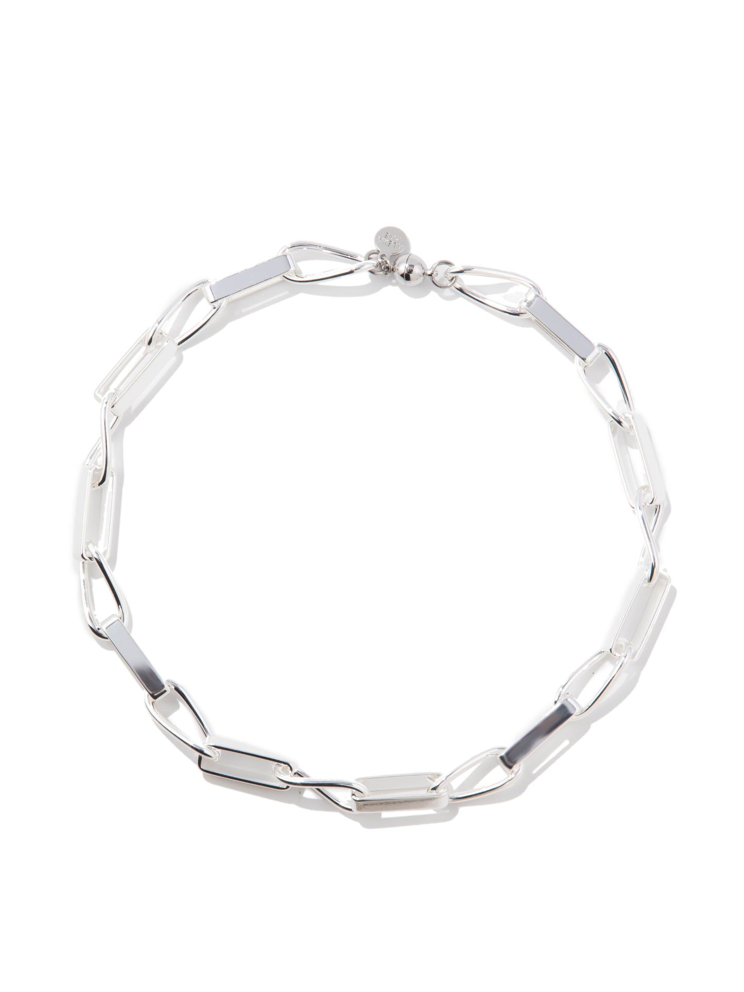 Trixie Necklace - Liquid Metallic Pearl White