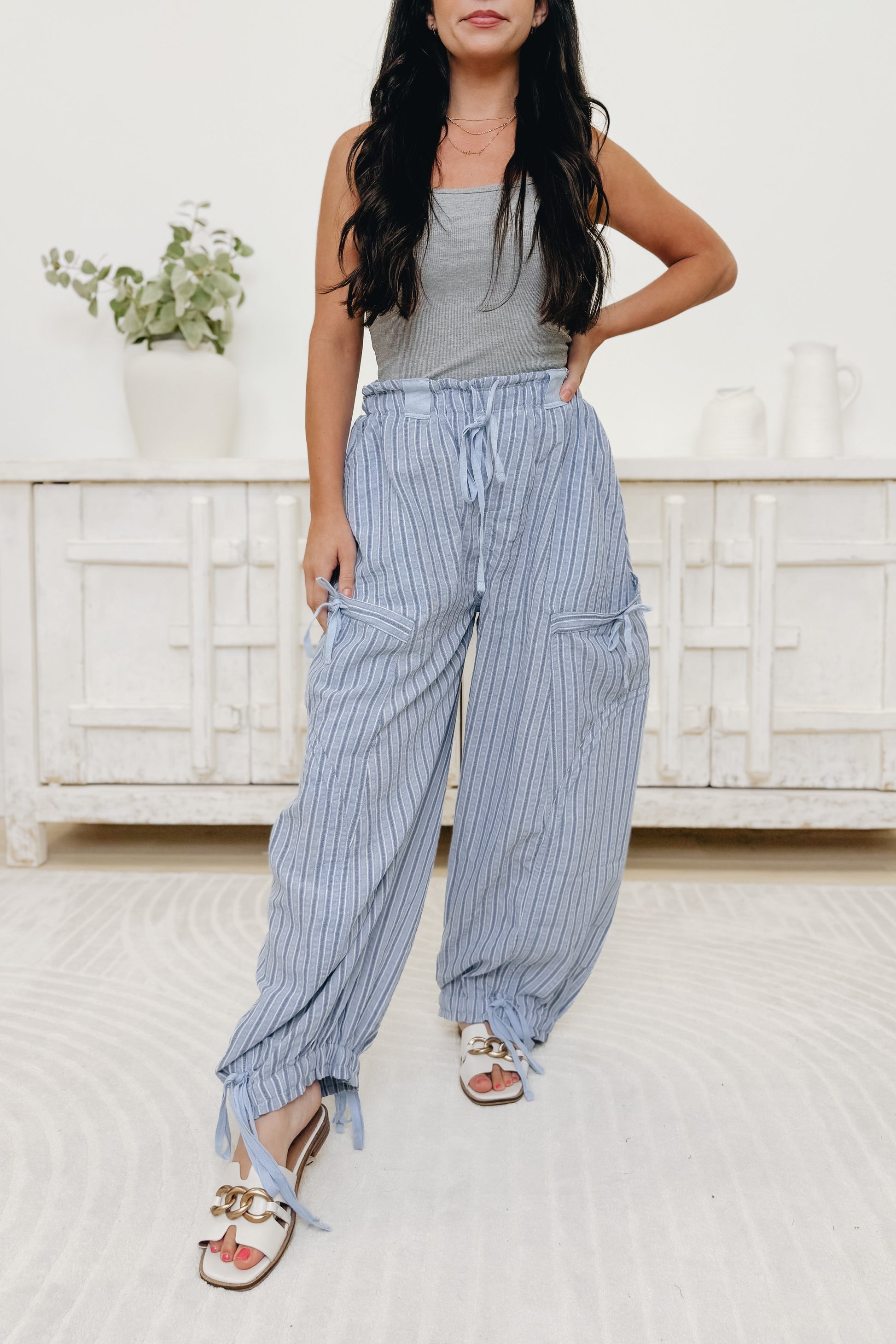 In The Line Up Drawstring Pants - 3 Colors!