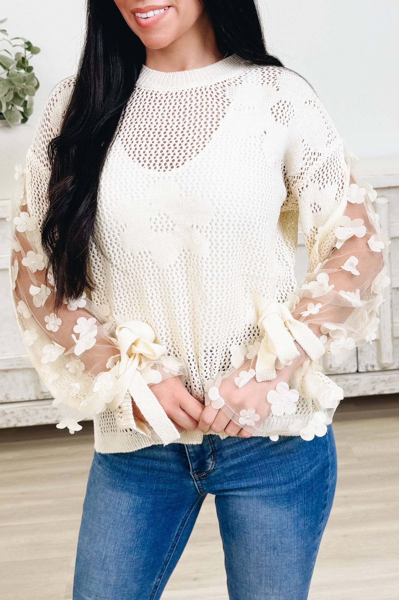 Summer Wishes Open Knit Top