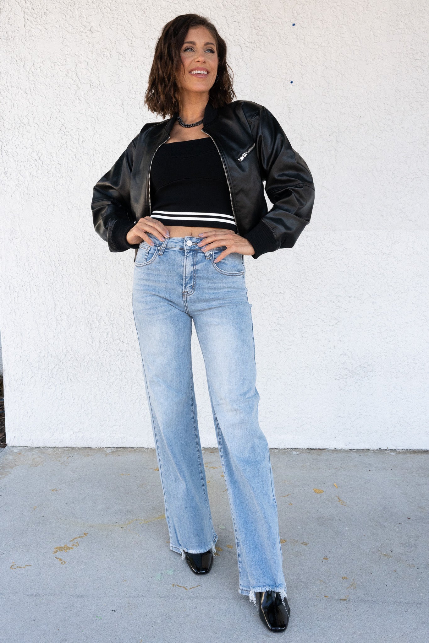 Brooke Jeans By Risen High Rise Wide Leg - Light