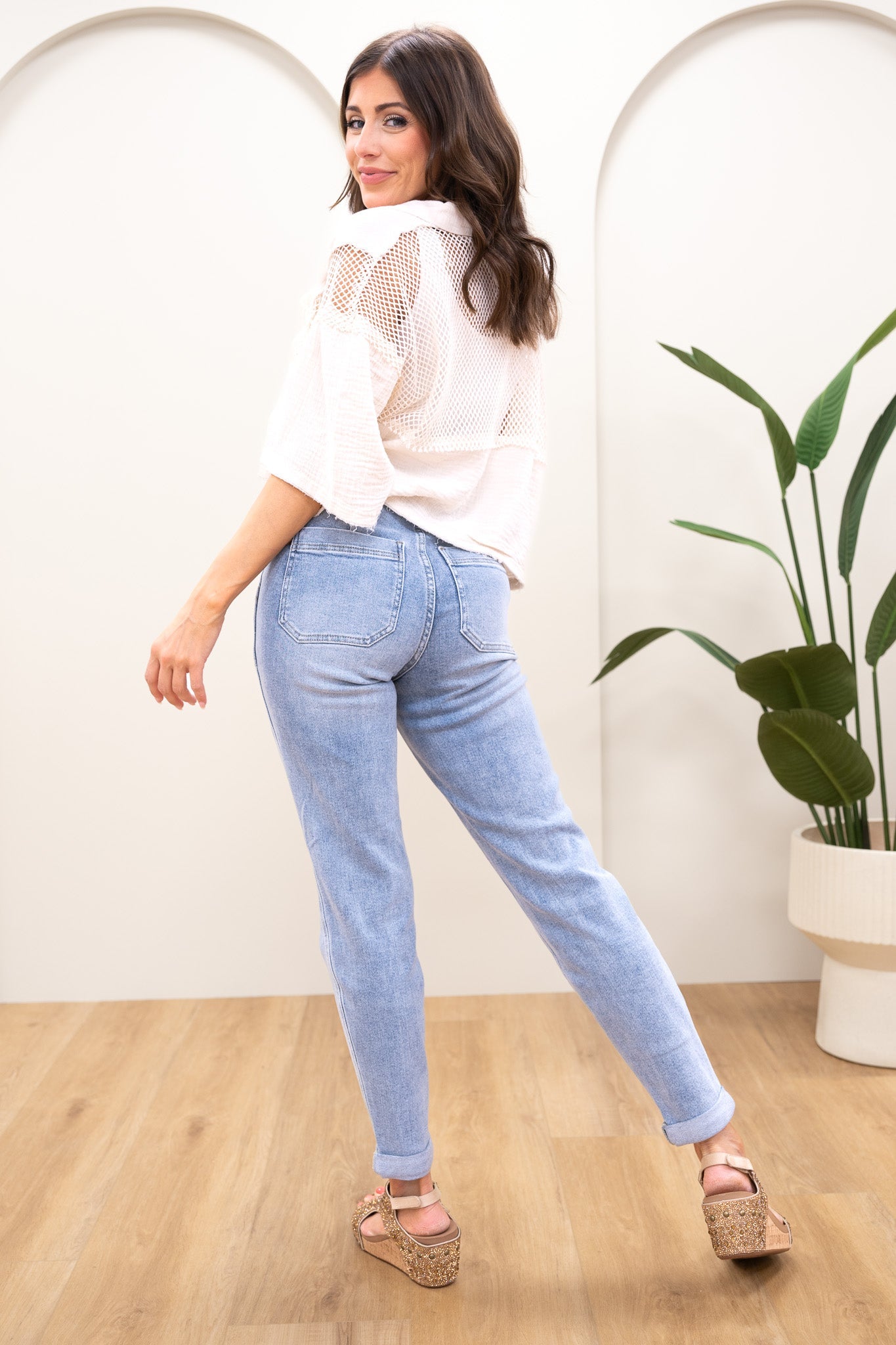 Judy Blue Walk It Out High Waist Vintage Double Cuff Jogger