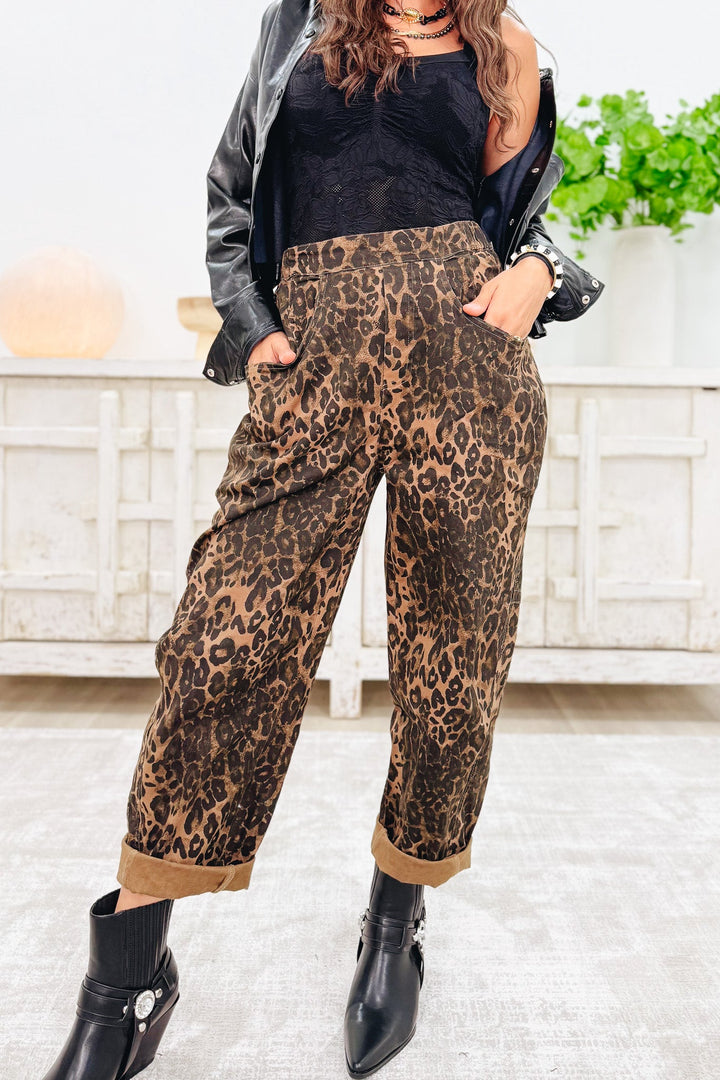 CAT Leopard Barrel Pants