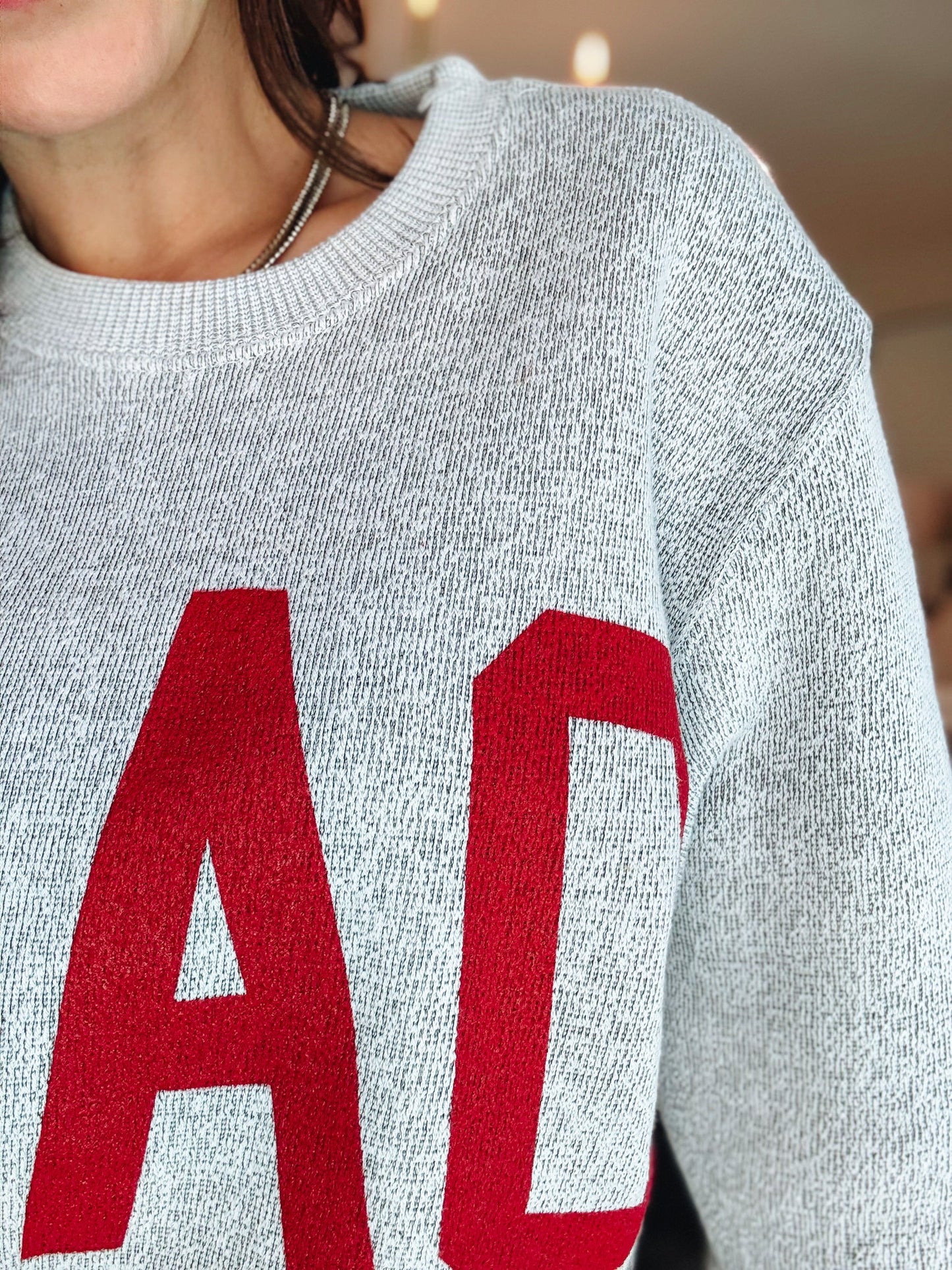 Ciao Bella Graphic Sweatshirt - Light Grey