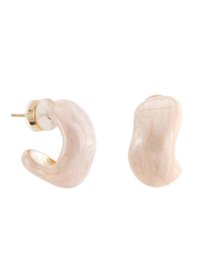 Ace Earrings - Gold Cream