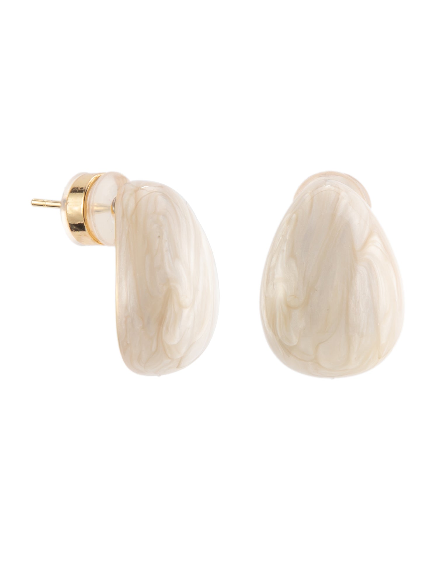 Alessia Drop Earrings - Gold Cream