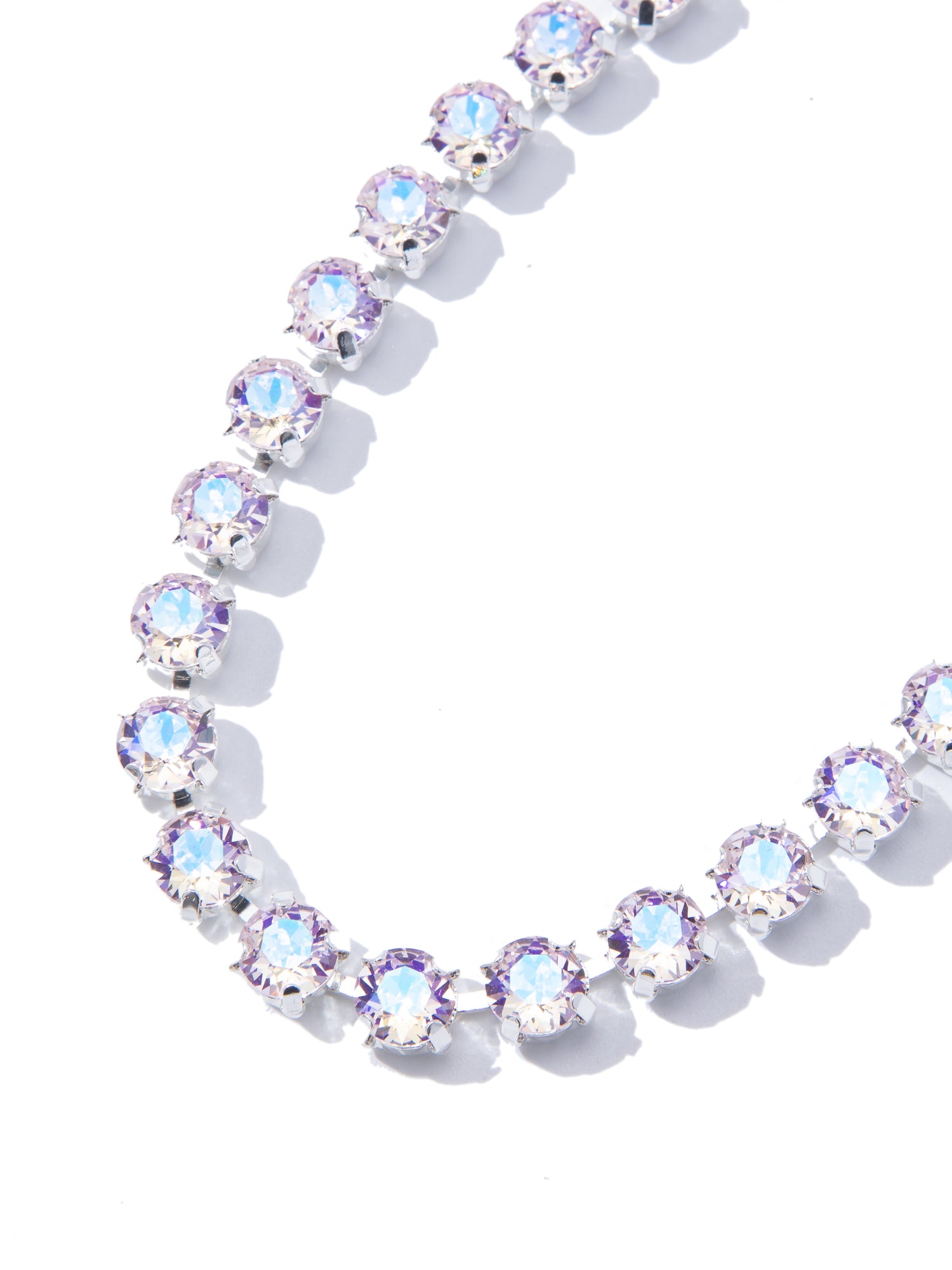 Ava Necklace Large - Liquid Metallic Pearl White