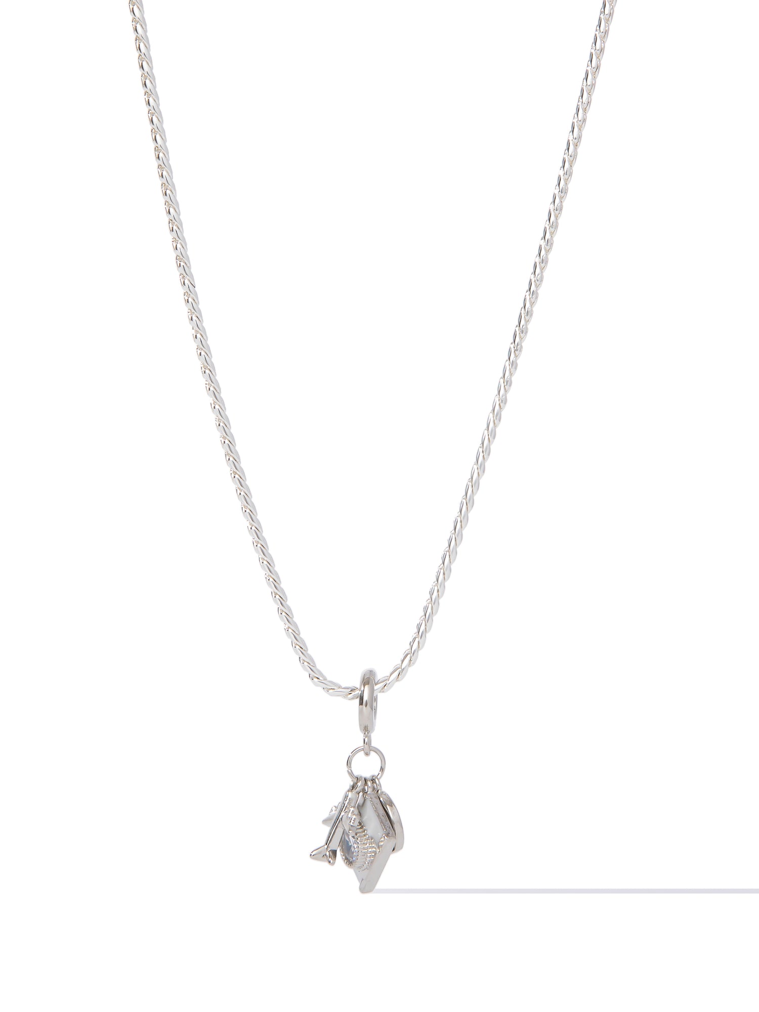 Away We Go Necklace - Liquid Metallic Pearl White