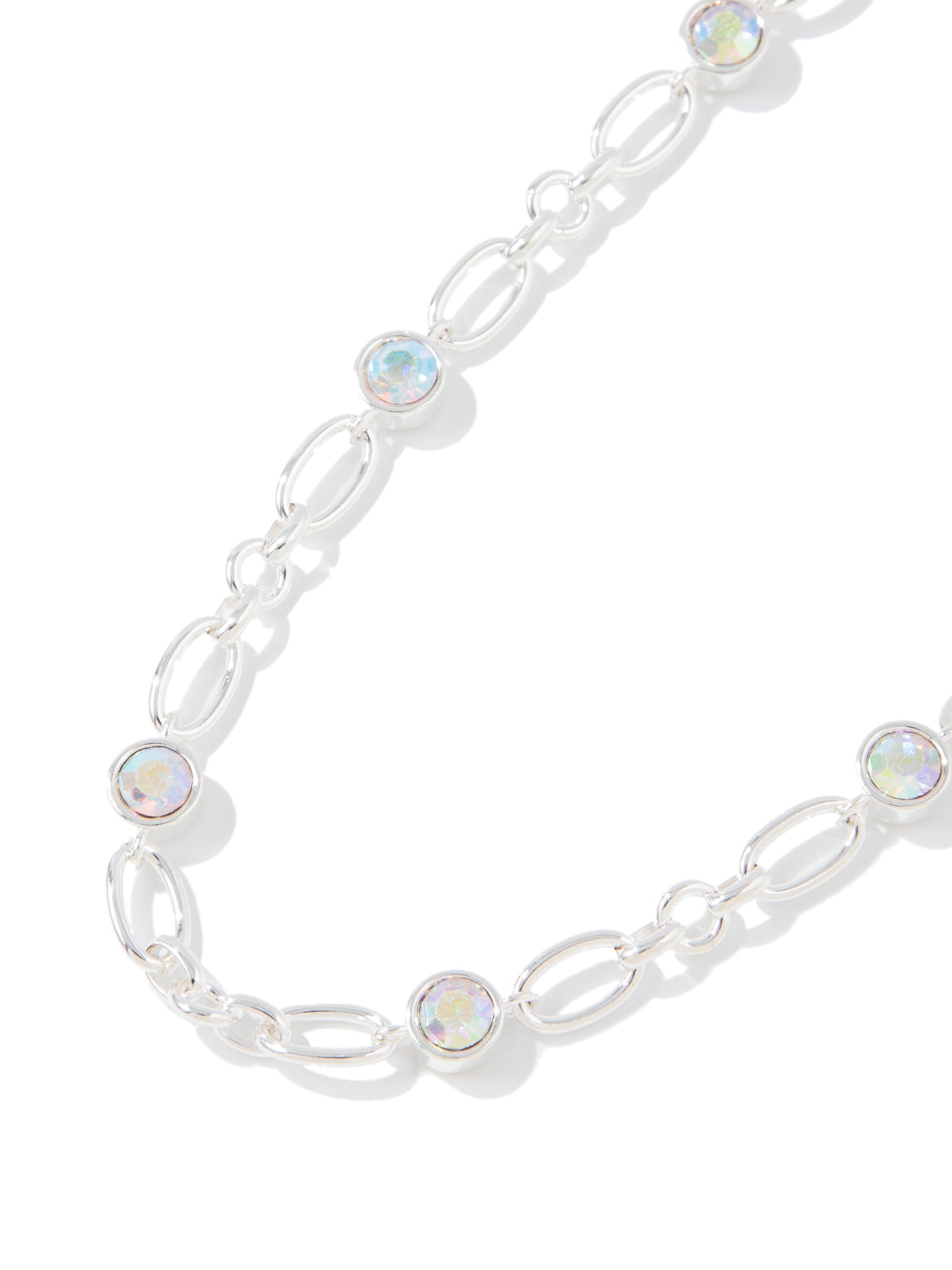 Bailey Necklace - Liquid Metallic Pearl White