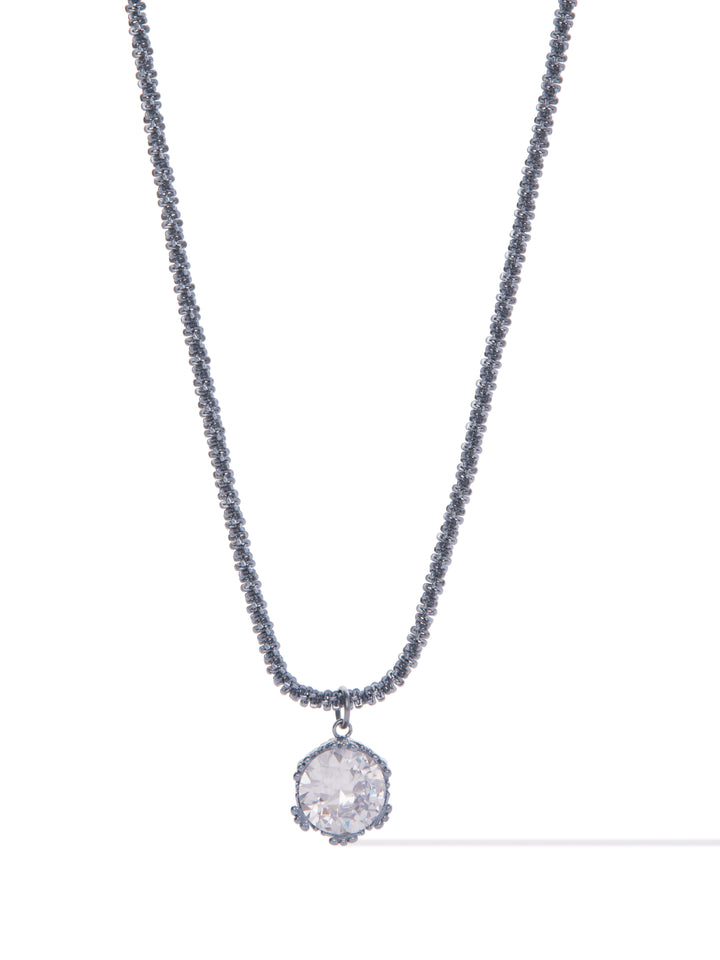 Betty James Necklace Short - Metallic Storm Blue