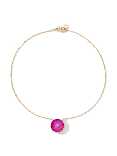 Crystal Glow Round Necklace - Tropical Bloom