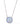 Crystal Glow Square Necklace - Linen Cloud