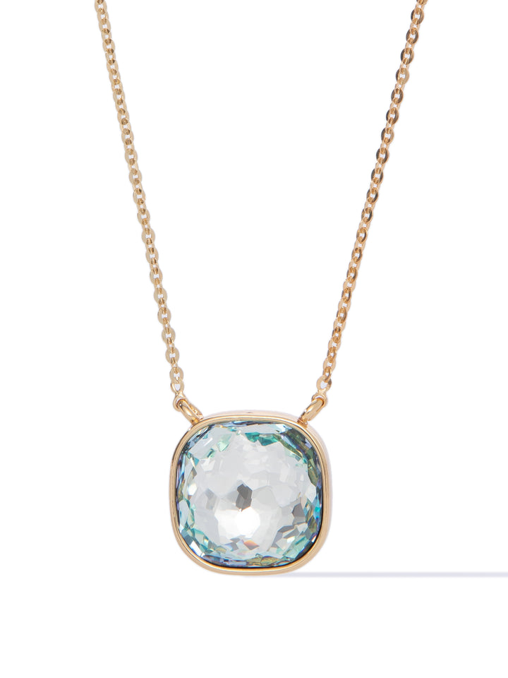Crystal Glow Square Necklace - Frost Pop