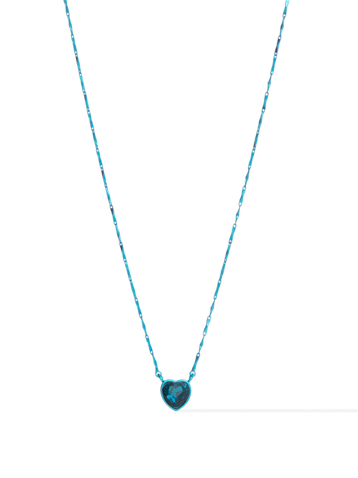 Crystal Love Necklace - Blue Lagoon
