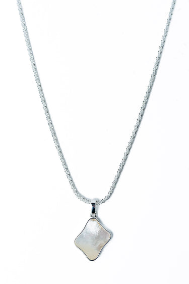 Snowbeam Necklace - Liquid Metallic Pearl White