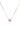 Mini Crystal Glow Square Necklace - Light Rose Gold Pale Peach