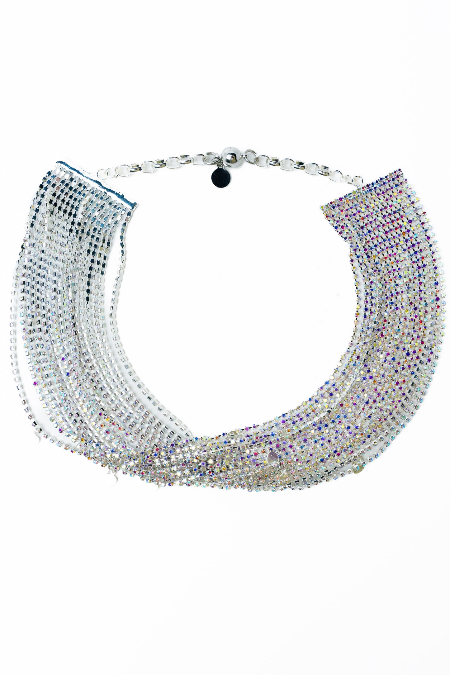 Mindy Love Necklace - Liquid Metallic Pearl White