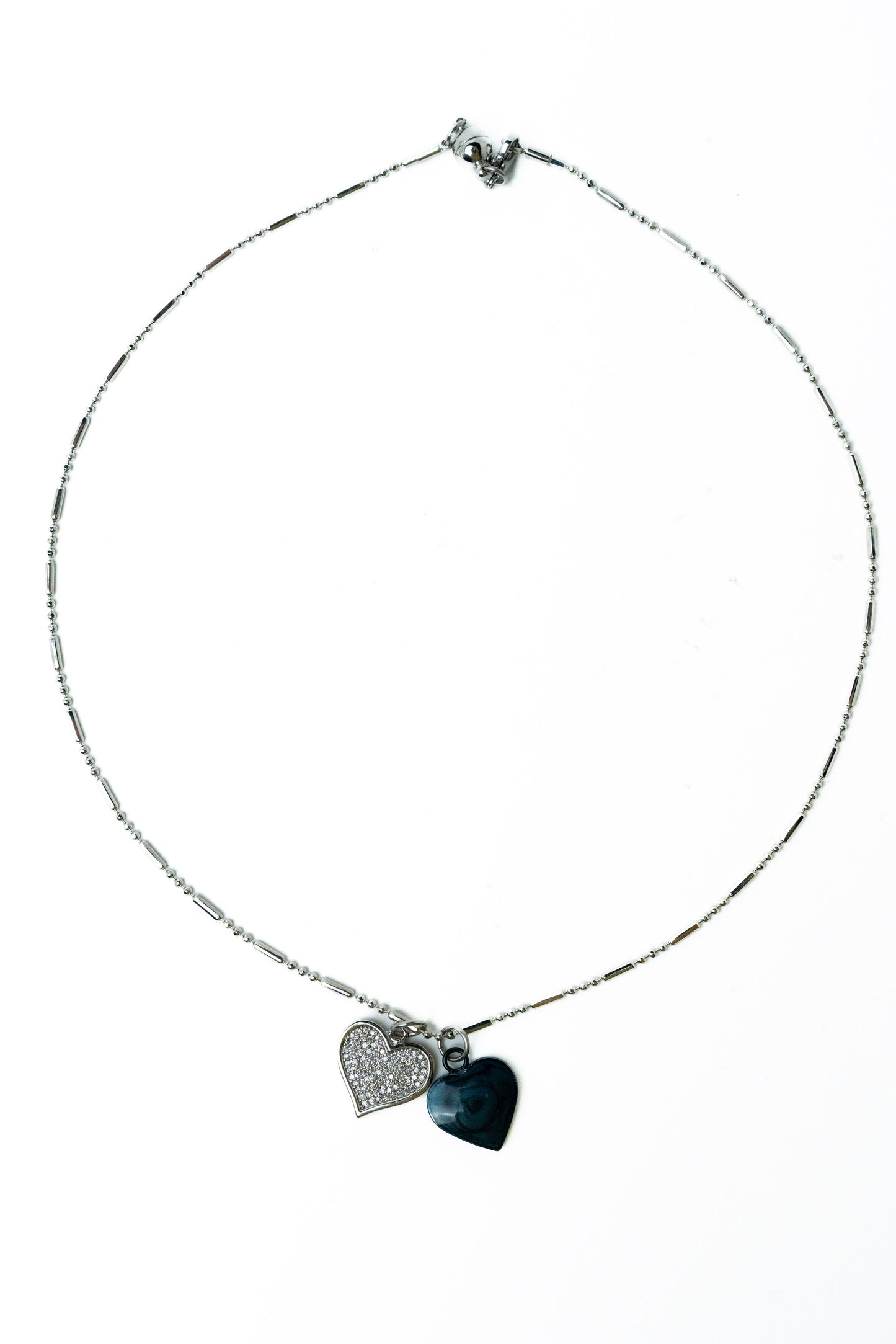 Crescent Love Necklace - Silver
