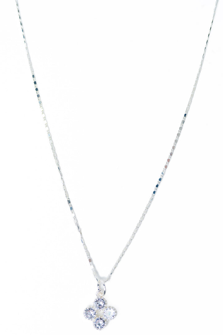 Silent Spring Necklace - Liquid Metallic Pearl White
