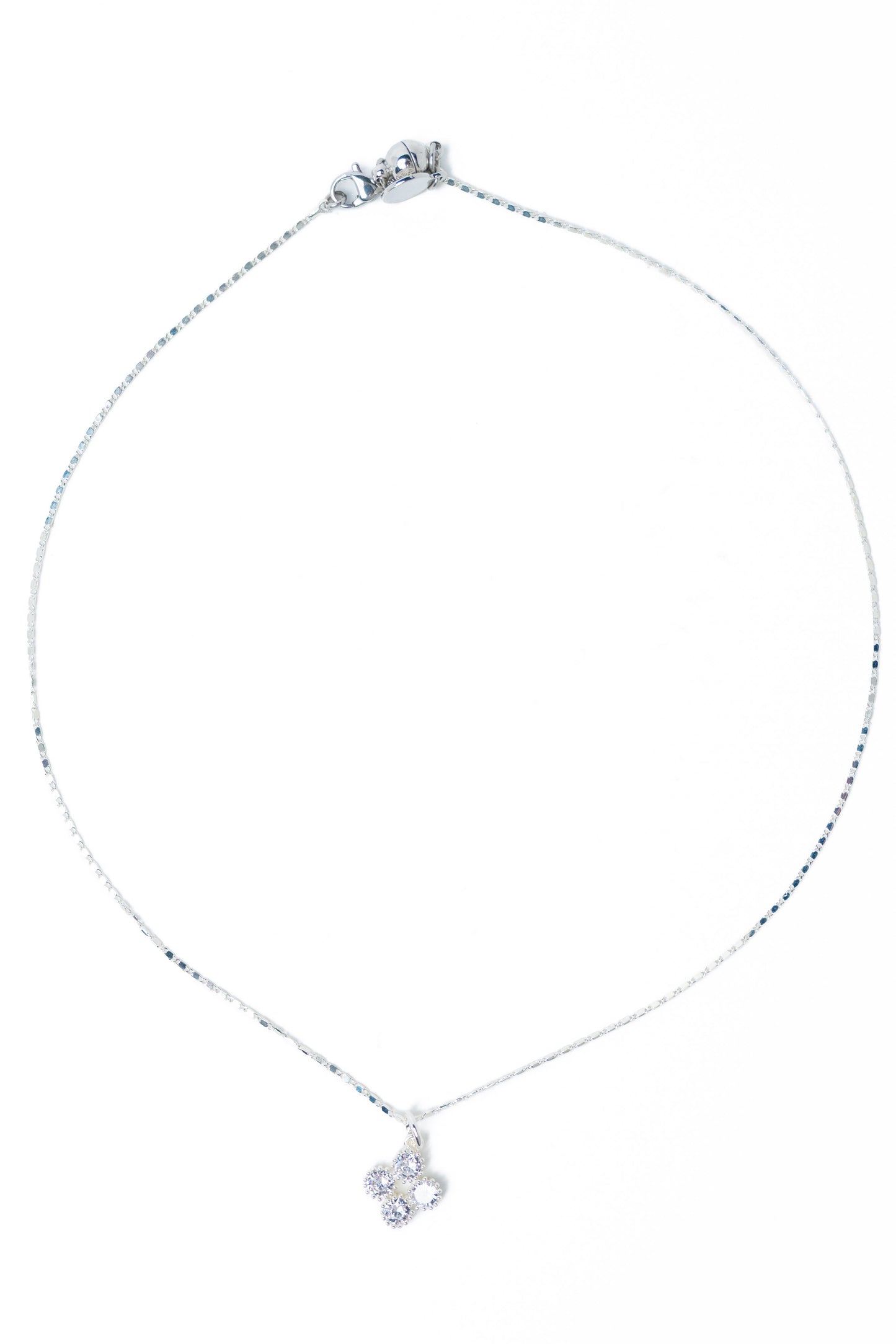 Silent Spring Necklace - Liquid Metallic Pearl White