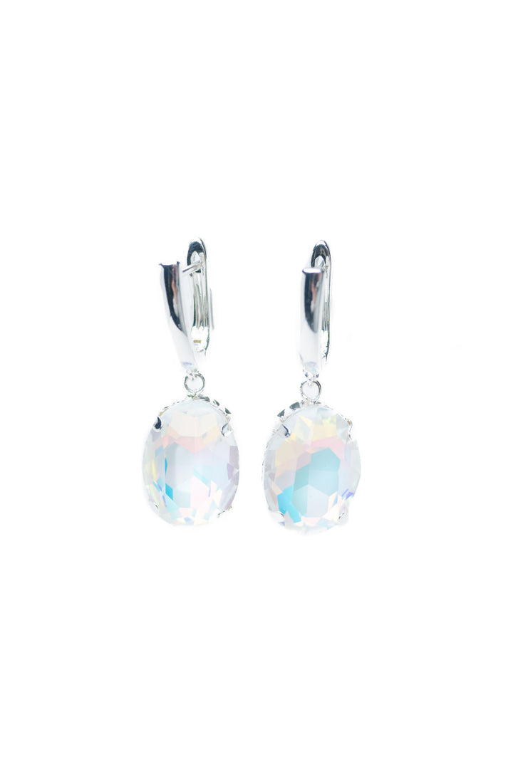 Bali Earrings - Liquid Metallic Pearl White