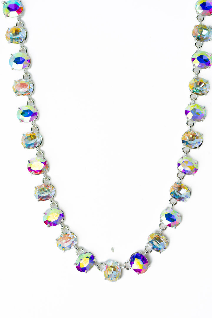 Wildest Dreams Necklace - Liquid Metallic Pearl White Snow Glow