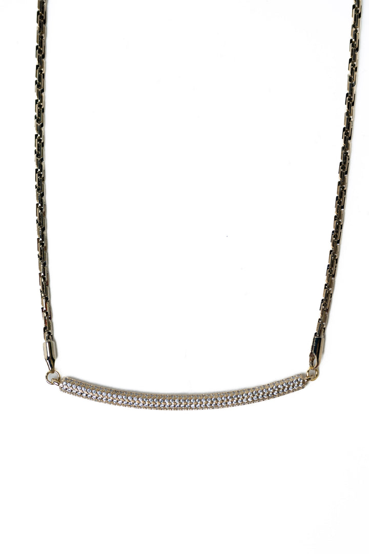 Selene Necklace - Metallic Linen