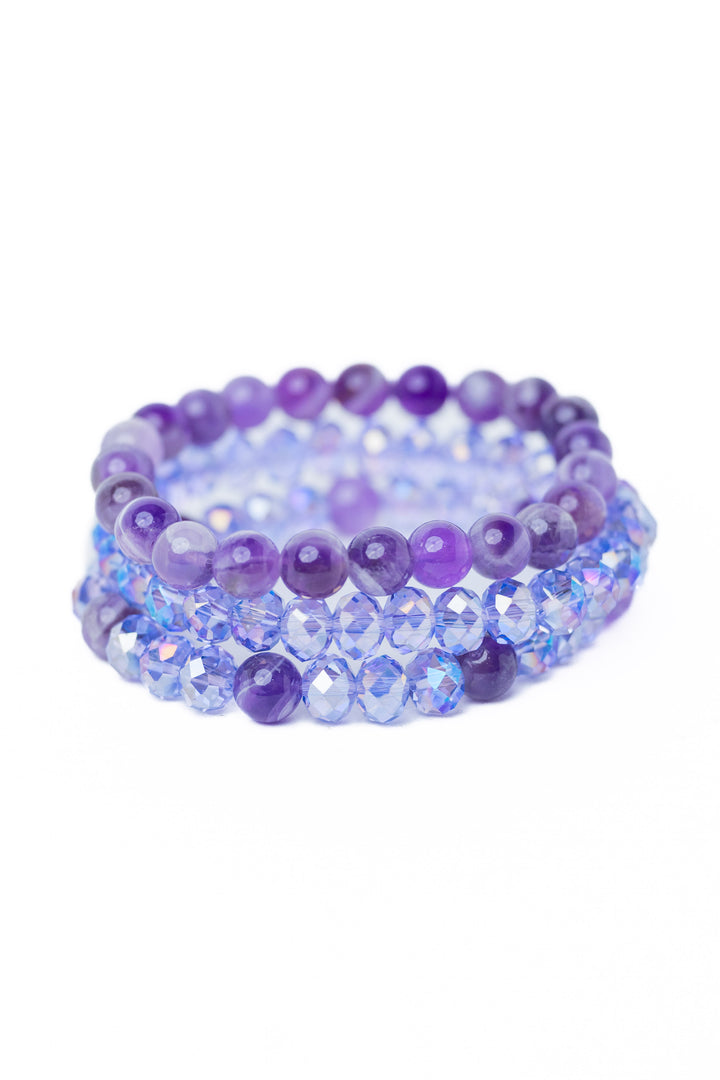 Laurie Bracelet Set - Amethyst