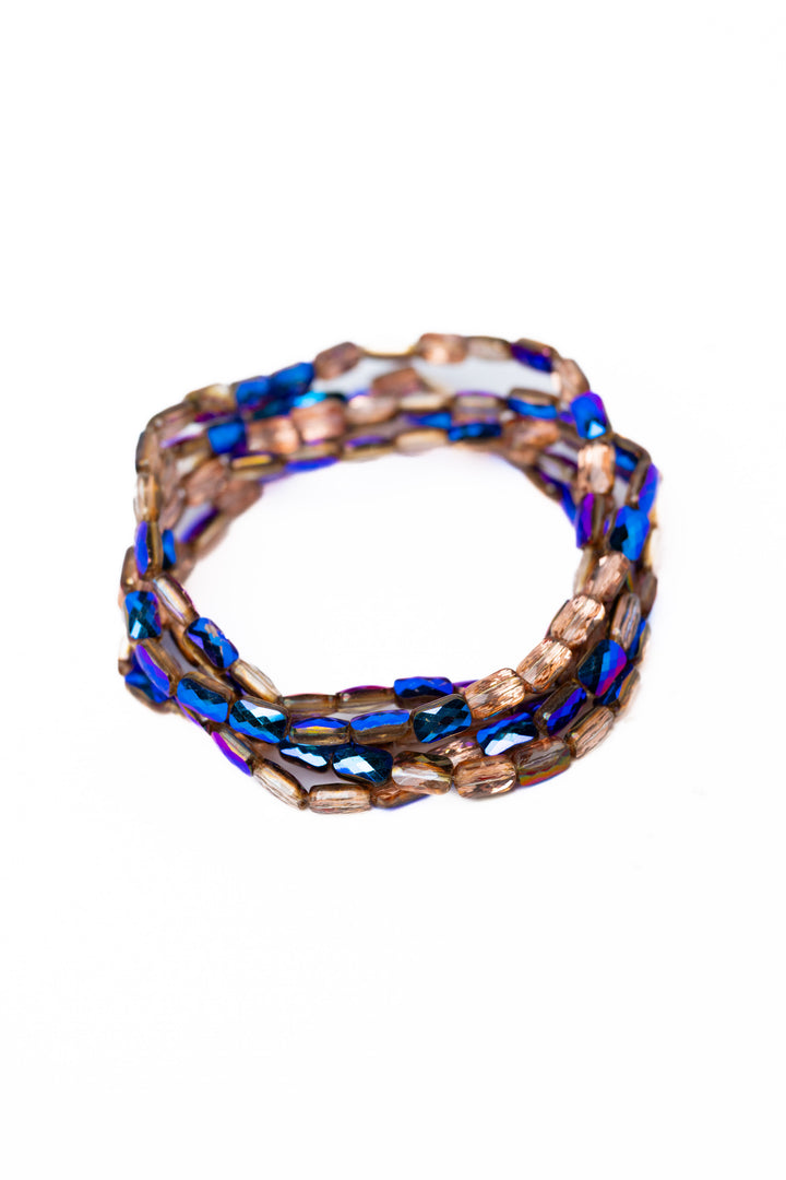 One More Try Bracelet Set - Midnight Rose